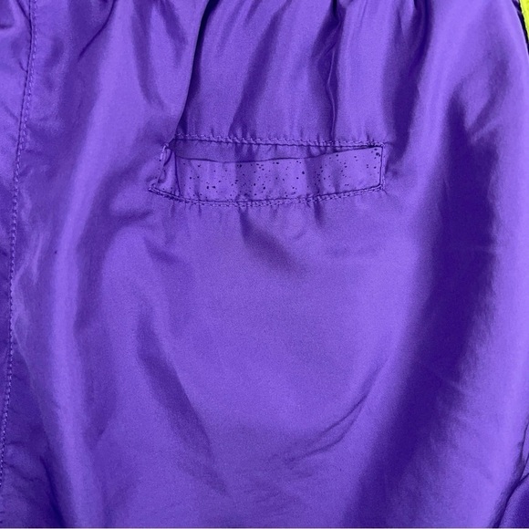 Medium DOM *READ Purple Green Activewear Shorts Womens Athletic Running Neon - Picture 5 of 9